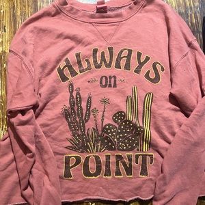 Cropped boutique sweatshirt